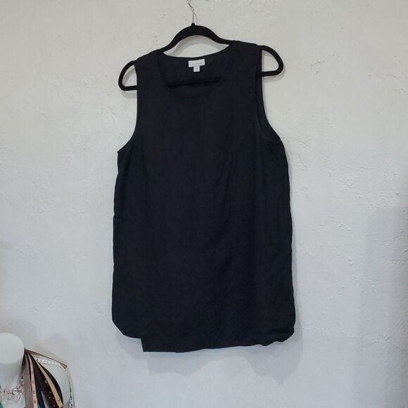 J. Jill 100% Linen Floral Print Dress with Pockets & Free Black Linen Top - Picture 10 of 16